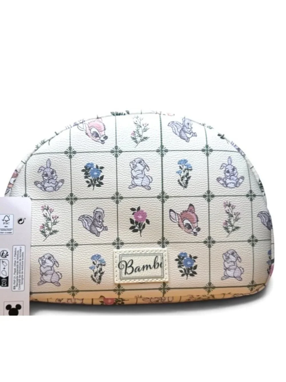 Disney Bambi And Thumper AOP Cosmetic Case Makeup Bag Travel Primark NWT